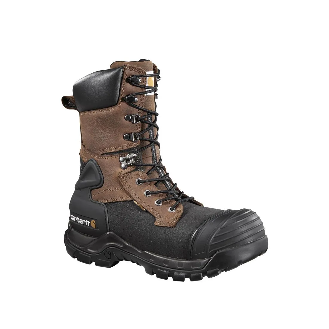 10" Yukon Pac Composite-Toe Waterproof Insulated Work Boot Brown/Black