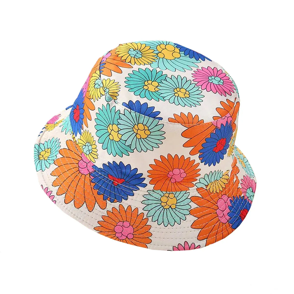 Animal Letter Print Panama Bucket Hat - Summer Sun Fisherman Hat for Women and Men