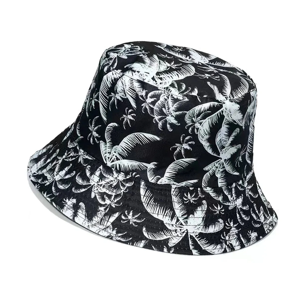 Animal Letter Print Panama Bucket Hat - Summer Sun Fisherman Hat for Women and Men