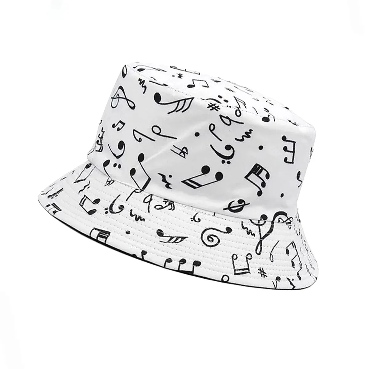 Animal Letter Print Panama Bucket Hat - Summer Sun Fisherman Hat for Women and Men