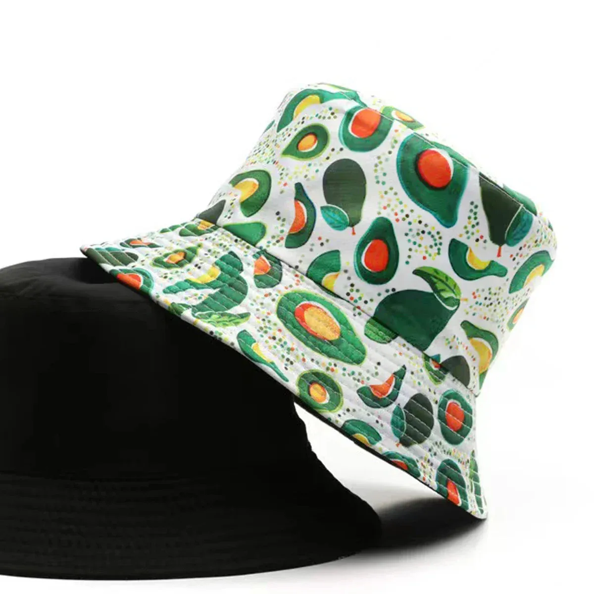 Animal Letter Print Panama Bucket Hat - Summer Sun Fisherman Hat for Women and Men