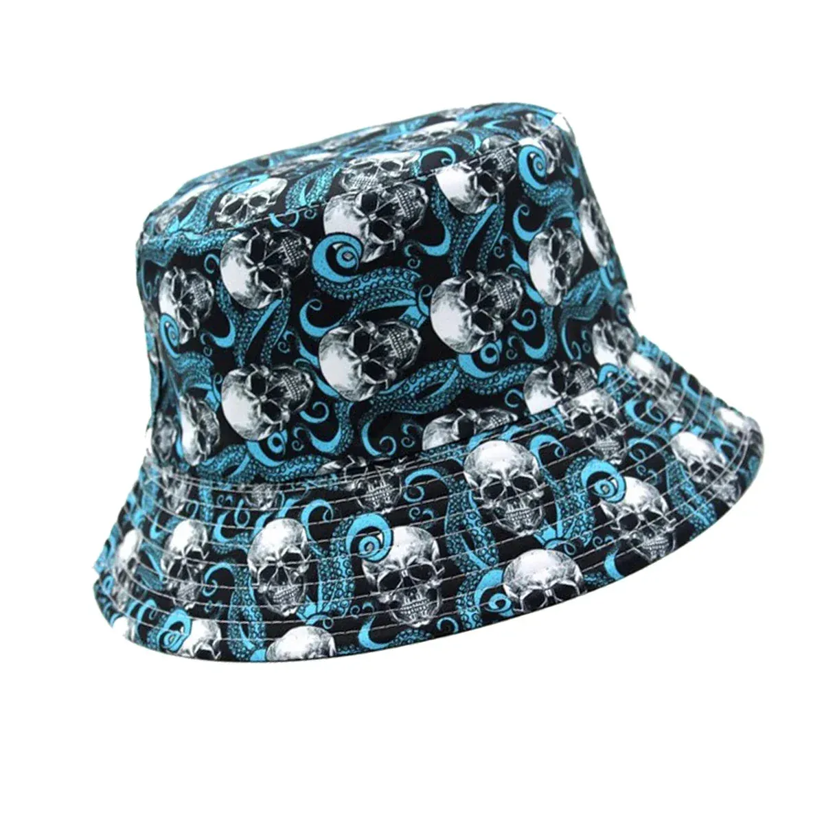 Animal Letter Print Panama Bucket Hat - Summer Sun Fisherman Hat for Women and Men