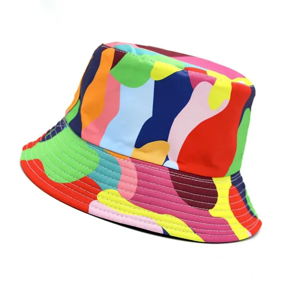 Animal Letter Print Panama Bucket Hat - Summer Sun Fisherman Hat for Women and Men