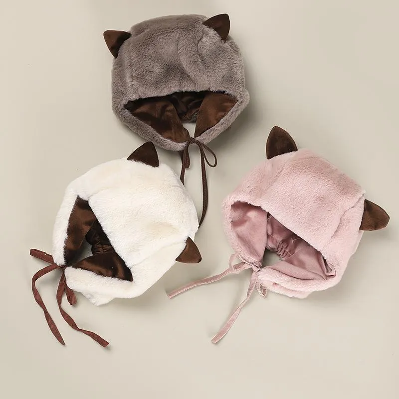 Baby Cute Cat Ears Warm Velvet Hat