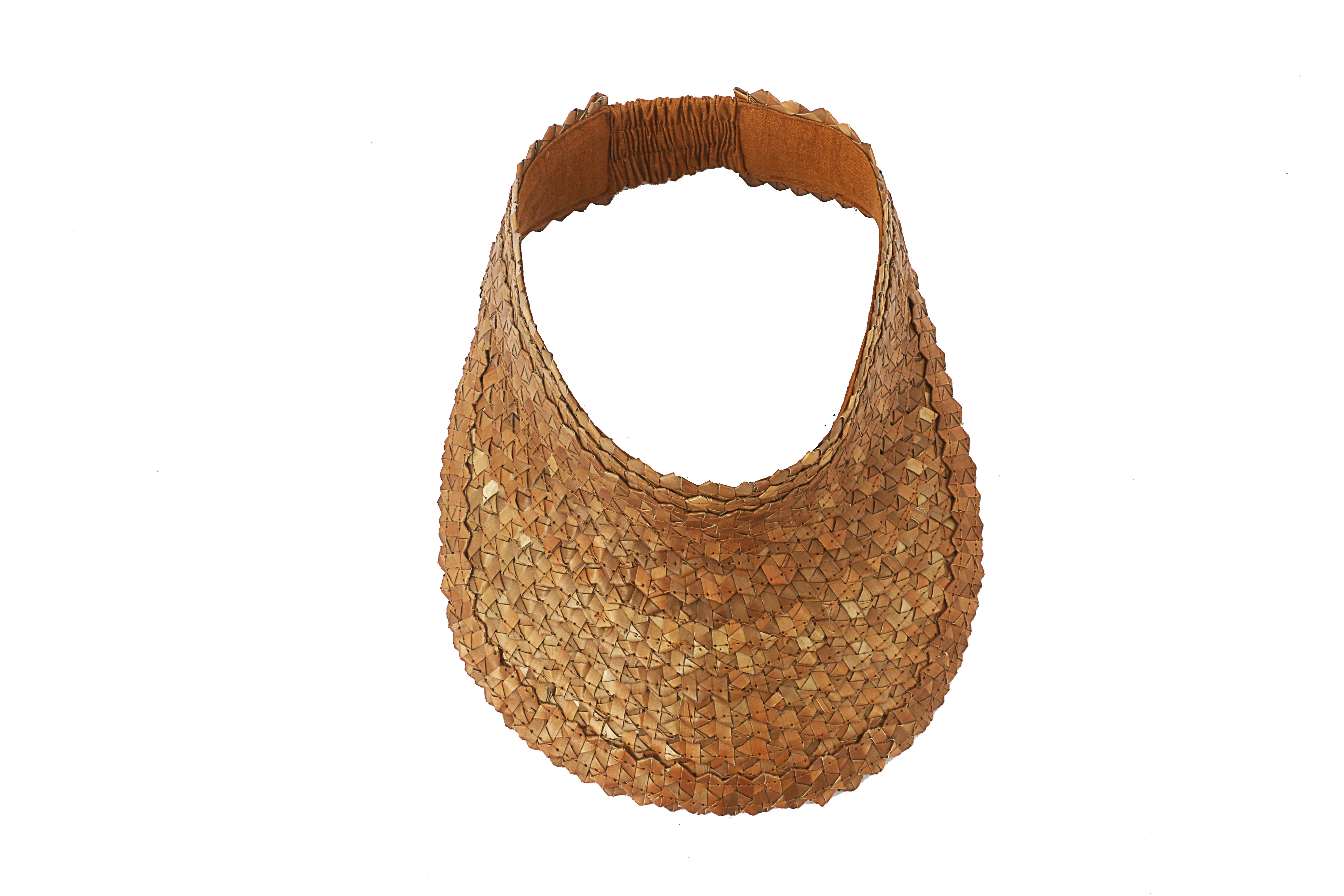 Brown Island Visor Straw Hat