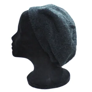 Chenille Knit Beret - Black