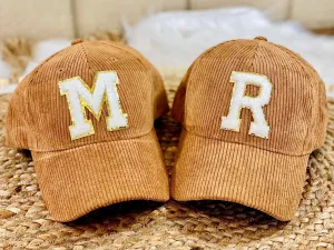 Corduroy Chenille Patch Hats