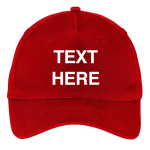 Create Your Own Text - 5 Panel Twill Adjustable Caps – Personal Custom Text