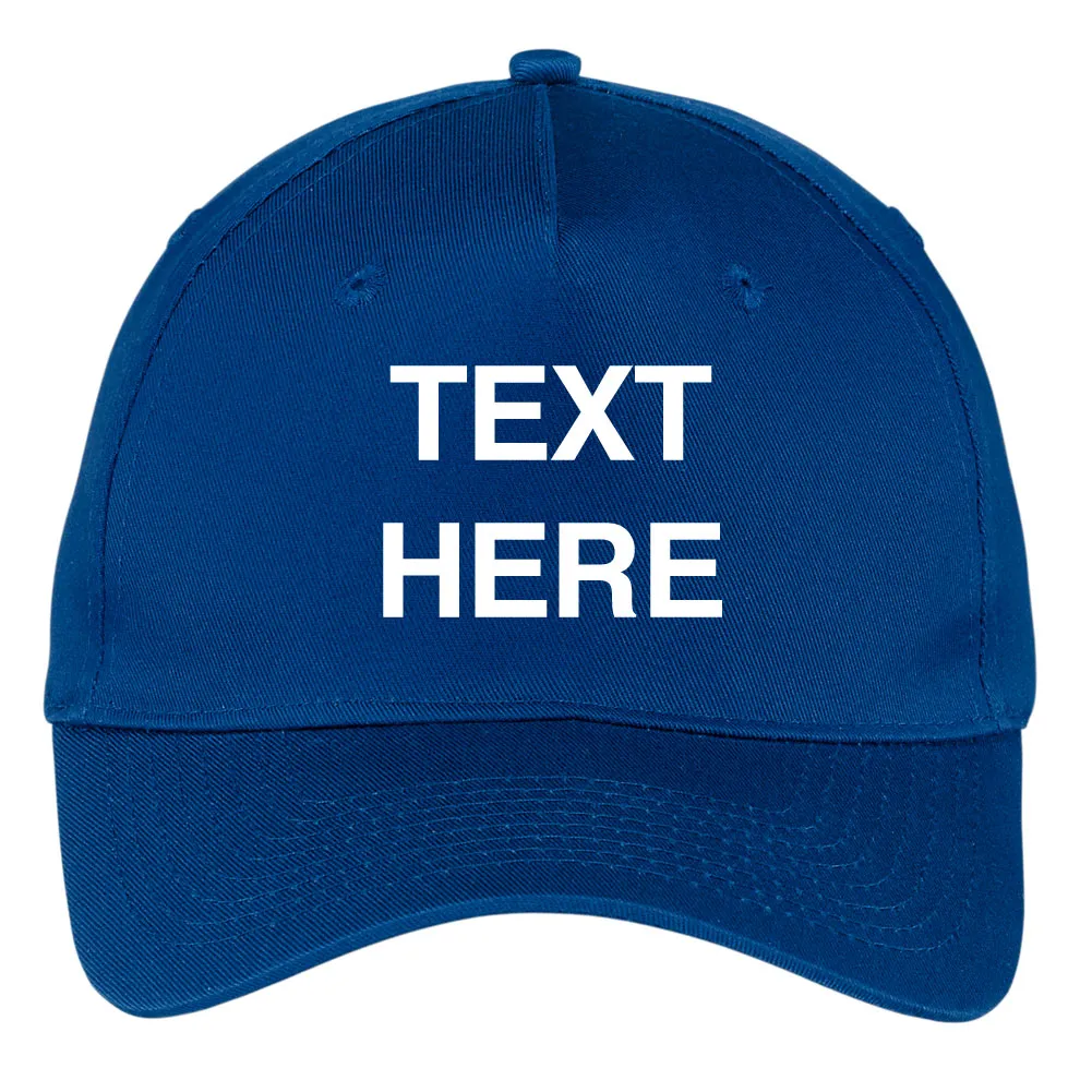 Create Your Own Text - 5 Panel Twill Adjustable Caps – Personal Custom Text