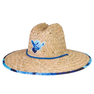 Deep Blue Straw Hat