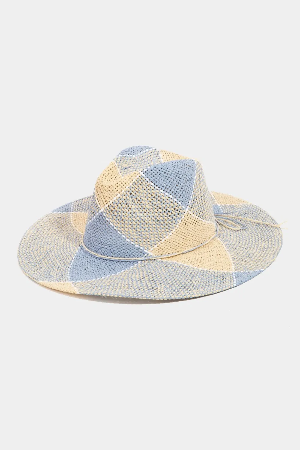 FAME CONTRAST STRAW BRAID HAT