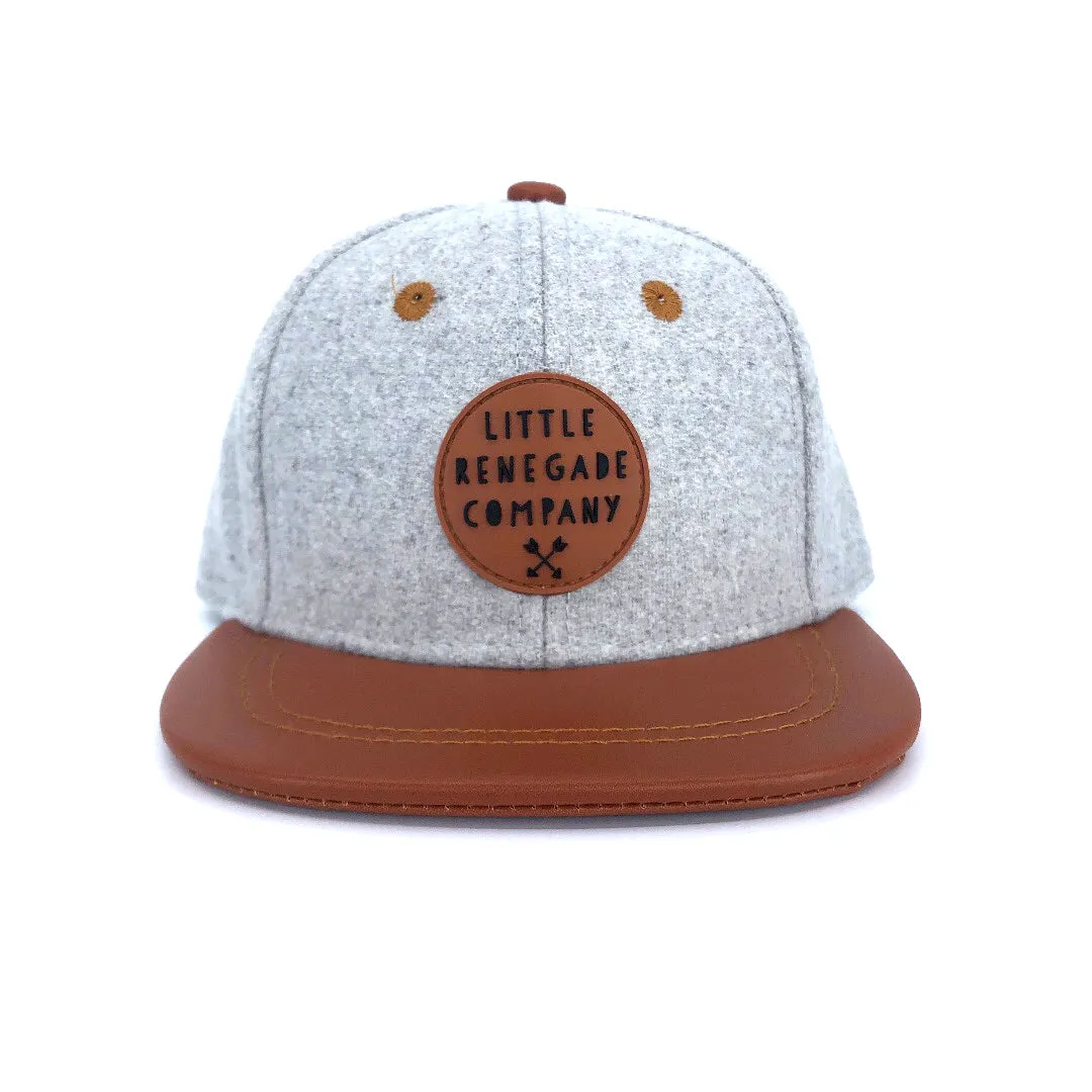 GREY FELT AND TAN CAP – 3 Sizes