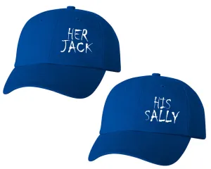 Her Jack His Sally Couple Matching Baseball Caps, Couple Baseball Hats