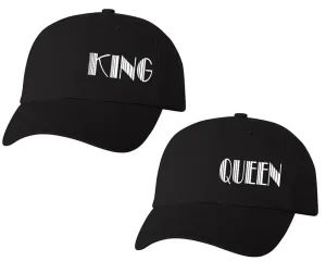 King Queen Couple Matching Baseball Caps, Matching Caps