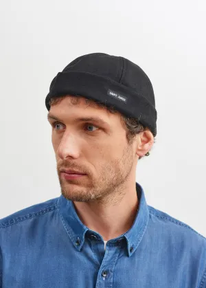 Miki traditional deck hat - in wool (NOIR)