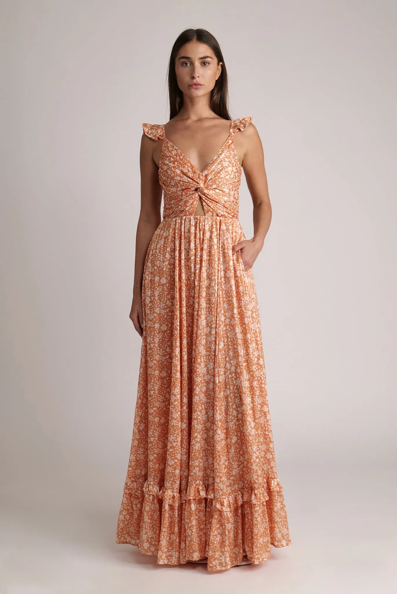 SABINA MUSAYEV Orit Dress - Tangerine Print