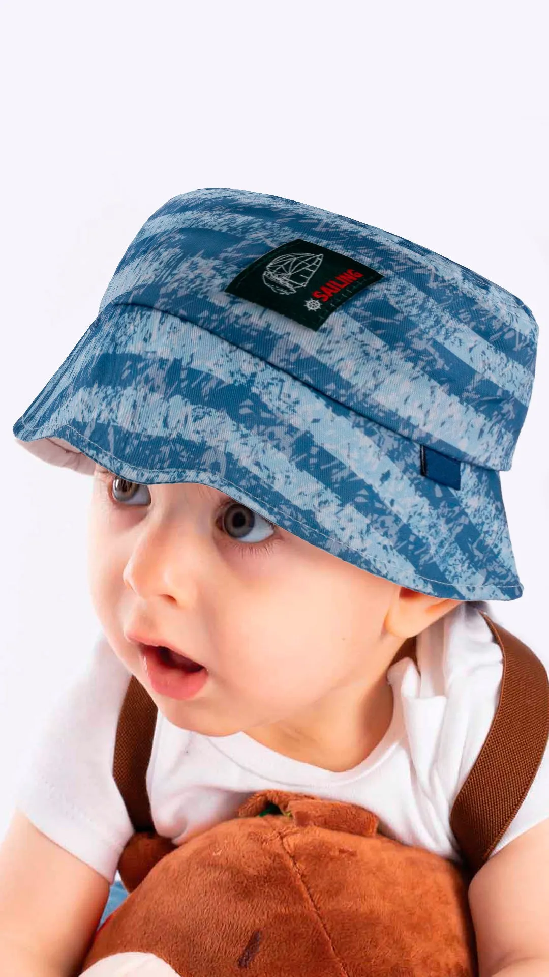 Sailing Tie-Dye -Kids Fedora Hat 4-8 Years