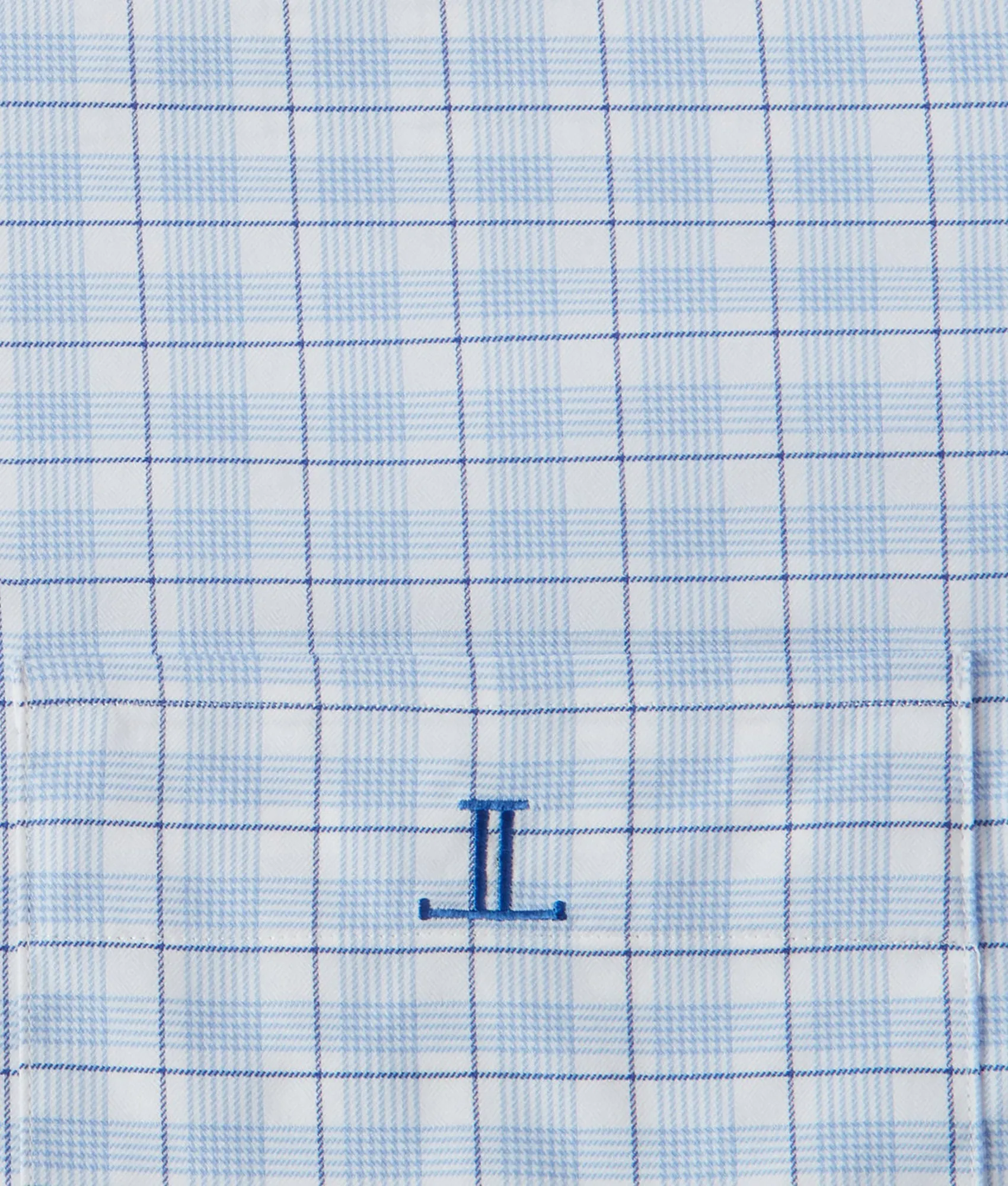 San Antonio :: White And Blue Graph Plaid