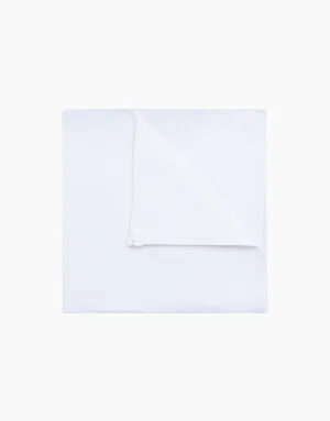 White Linen Pocket Square